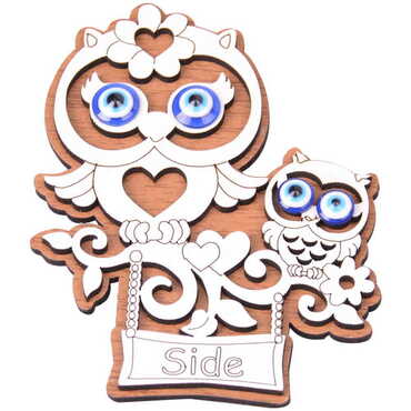 Side Themed Wooden Engraved Souvenir Fridge Magnet - 36