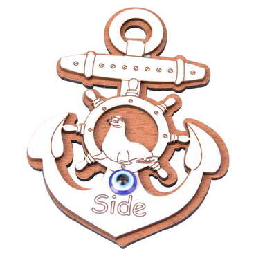 Side Themed Wooden Engraved Souvenir Fridge Magnet - 39