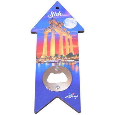 Side Themed Arrow Shaped Printed MDF Wooden Bottle Opener 193x82 mm - 3
