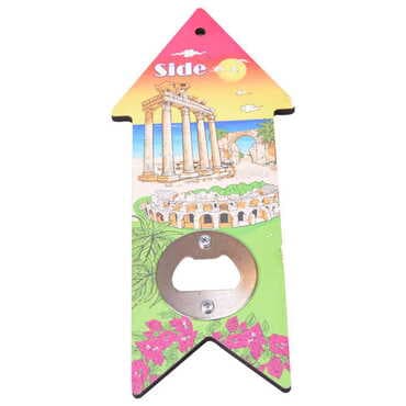Side Themed Arrow Shaped Printed MDF Wooden Bottle Opener 193x82 mm - 4