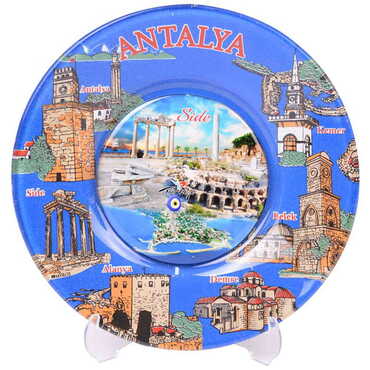 Side Themed Bespoke Printed Glass Plate 18 Cm - 6