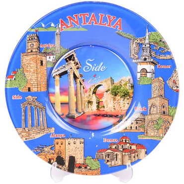 Side Themed Bespoke Printed Glass Plate 21 Cm