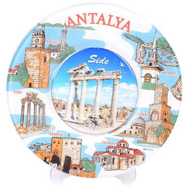 Side Themed Bespoke Printed Glass Plate 21 Cm - 14