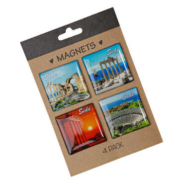 Side Temalı Myros Dörtlü Kartonet Magnet Seti 40x40 mm - 5