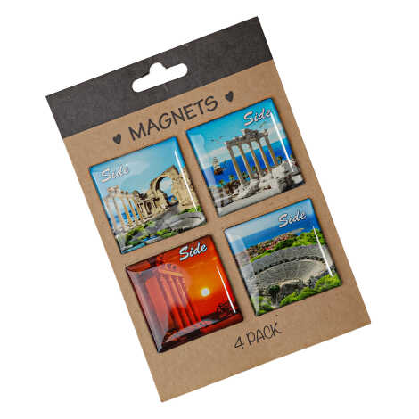 Side Temalı Myros Dörtlü Kartonet Magnet Seti 40x40 mm - 5