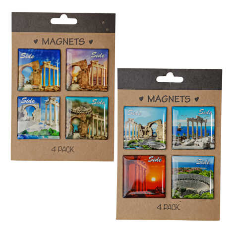 Side Temalı Myros Dörtlü Kartonet Magnet Seti 40x40 mm - 2