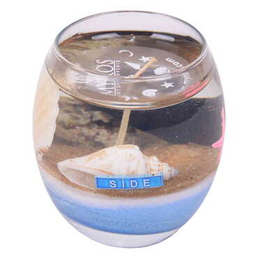 Side Themed Glass Transparent Gel Candle - 3