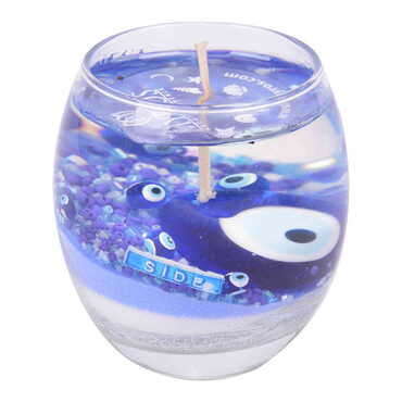 Side Themed Glass Transparent Gel Candle - 4