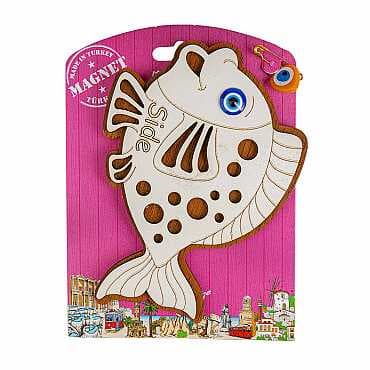 Side Themed Myros Carded Wooden Refrigerator Magnet - 4