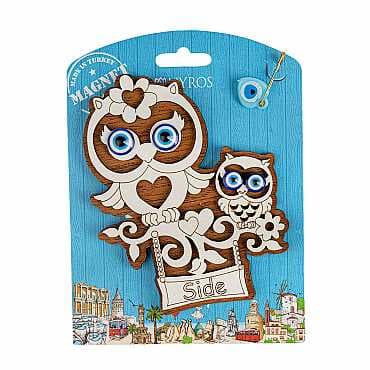 Side Themed Myros Carded Wooden Refrigerator Magnet - 6
