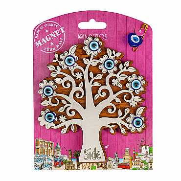 Side Themed Myros Carded Wooden Refrigerator Magnet - 12