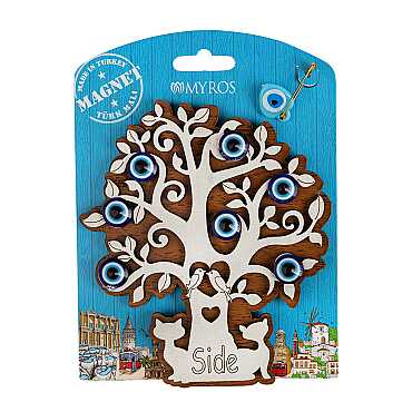 Side Themed Myros Carded Wooden Refrigerator Magnet - 16