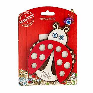 Side Themed Myros Carded Wooden Refrigerator Magnet - 17