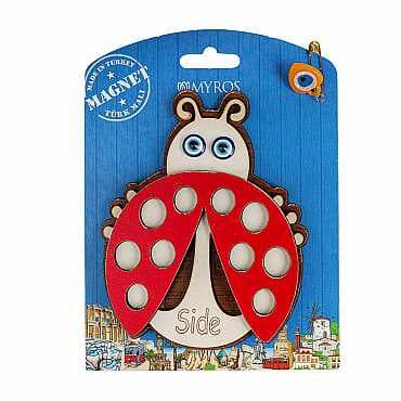 Side Themed Myros Carded Wooden Refrigerator Magnet - 18