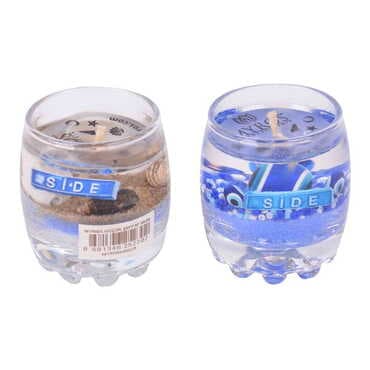 Side Themed Glass Transparent Gel Candle - 2