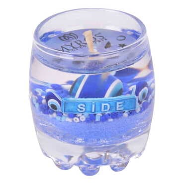Side Themed Glass Transparent Gel Candle - 4