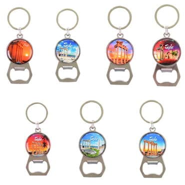 Side Themed Metal Keychain With Opener 35x120 mm - 3