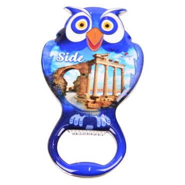 Toptan Side Temalı Myros Metal Baykuş Açacak Magnet 88x47 mm - 6