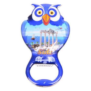 Toptan Side Temalı Myros Metal Baykuş Açacak Magnet 88x47 mm - 7