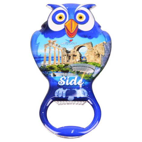 Toptan Side Temalı Myros Metal Baykuş Açacak Magnet 88x47 mm - 5
