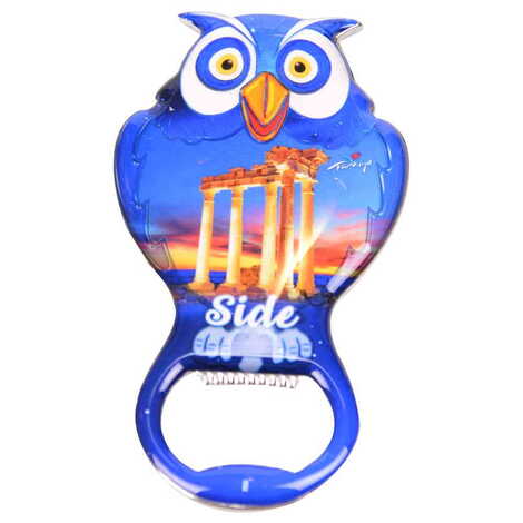Toptan Side Temalı Myros Metal Baykuş Açacak Magnet 88x47 mm - 8