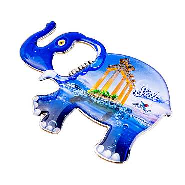Side Temalı Myros Metal Büyük Fil Açacak Magnet 100x60 mm - 3