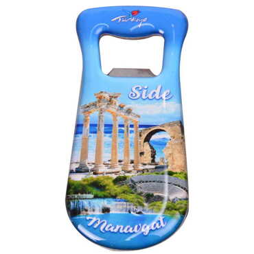 Toptan Side Temalı Myros Metal Damla Açacak Magnet 95x42 mm - Myros