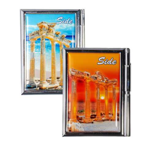 Side Temalı Myros Metal Kalemli Notluk 86x66x8 mm - 2