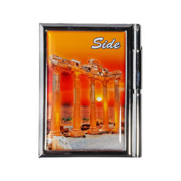 Side Temalı Myros Metal Kalemli Notluk 86x66x8 mm - 3