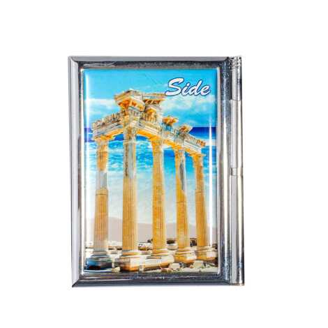 Side Temalı Myros Metal Kalemli Notluk 86x66x8 mm - 4