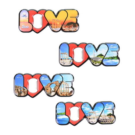 Toptan Side Temalı Myros Metal Love Açacak Magnet 114x47 mm - 3