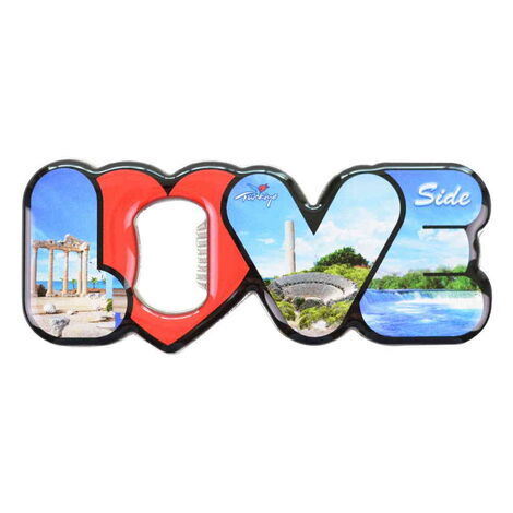 Toptan Side Temalı Myros Metal Love Açacak Magnet 114x47 mm - 6