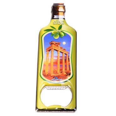 Side Themed Bottle Shaped Metal Magnetic Bottle Opener 115x39 mm - 9