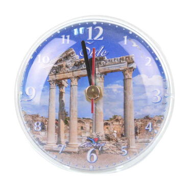 Toptan Side Temalı Myros Saat Magnet - Myros