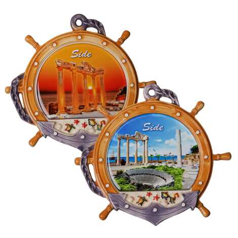 Side Temalı Myros Seramik Küçük Çapa Tabak 20 cm - 2