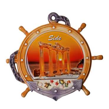 Side Temalı Myros Seramik Küçük Çapa Tabak 20 cm - 4