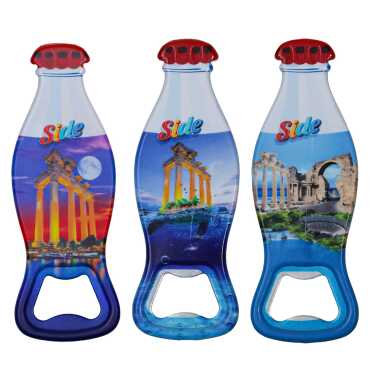 Side Themed Customised Uv Printed Coca Cola Bottle Shape Plastic Base Bottle Opener 42x120 mm - Standart - 4