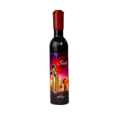 Side Themed Bottle Shaped Metal Wine Bottle Corkscrew Opener-Magnetic 115x25x25 mm - 8