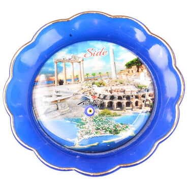 Side Themed Epoxy Dome Plate Shaped Souvenir Fridge Magnet 73 mm - 5