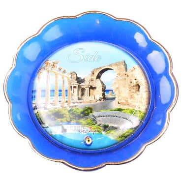 Side Themed Epoxy Dome Plate Shaped Souvenir Fridge Magnet 73 mm - 8