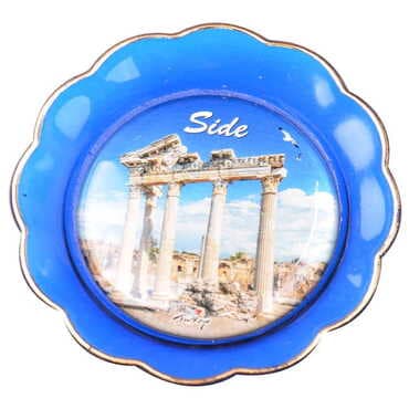 Side Themed Epoxy Dome Plate Shaped Souvenir Fridge Magnet 73 mm - 10