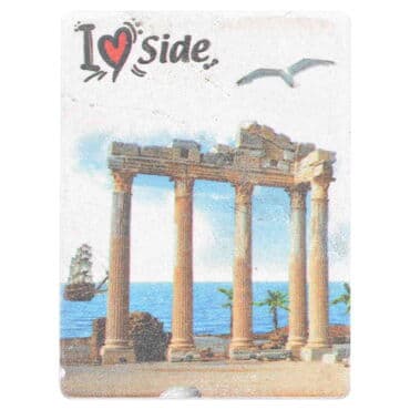 Toptan Side Temalı Myros Taş Magnet 60x45 mm - 14