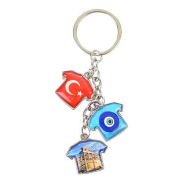 Toptan Side Temalı Myros Üçlü Forma Anahtarlık 40x95 mm - 6