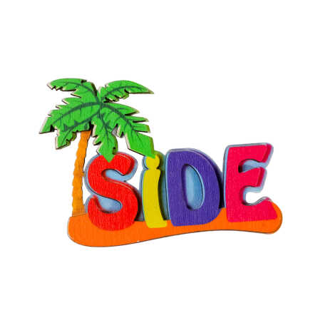 Toptan Side Temalı Myros Yazı Ahşap Magnet - 8