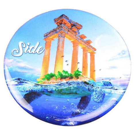 Toptan Side Temalı Myros Yuvarlak Magnet 67 mm - 12