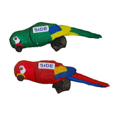 Side Temalı Papağan Fimo Magnet - 2