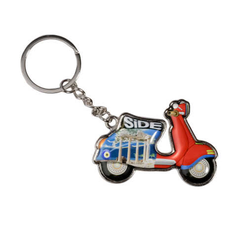 Side Temalı Scooter Şekilli Metal Anahtarlık - 5