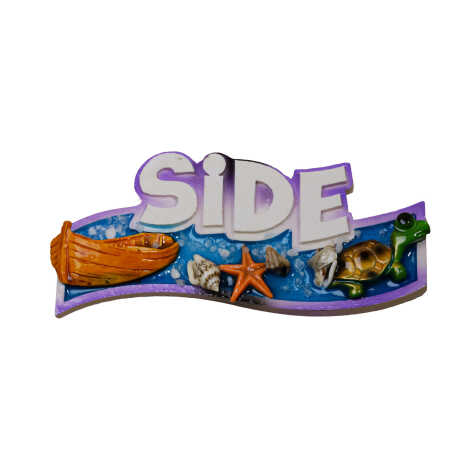 Side Temalı Şeffaf Polyester Tabak Magnet - 15