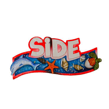 Side Temalı Şeffaf Polyester Tabak Magnet - 4