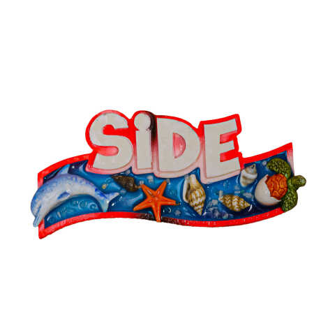 Side Temalı Şeffaf Polyester Tabak Magnet - 4